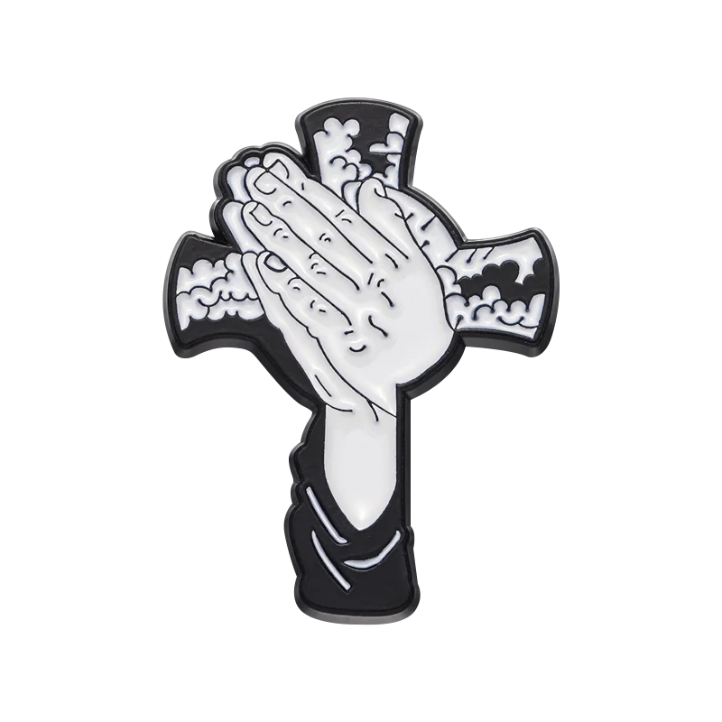 Crown Of Thorns Enamel Pin Custom Jesus Cross Religious Belief Brooches Lapel Badges Christianity Easter Jewelry Gift For Friend