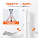 SucceBuy Pet Door Aluminum Frame with Lock and Flap System Weatherproof Doggy Door Easy to Install in Interior or Exterior Doors