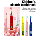 Child Toothbrush Electric Sonic Tooth Brush for Children Teeth Cleaning Whitening with 6 Soft Nozzles Toothbrush for Kids Clean