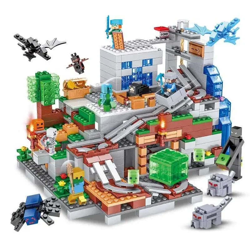 2659pcs Compatible 21137 myworld mountain cave building block  Bricks Gift Toys for Children Kids