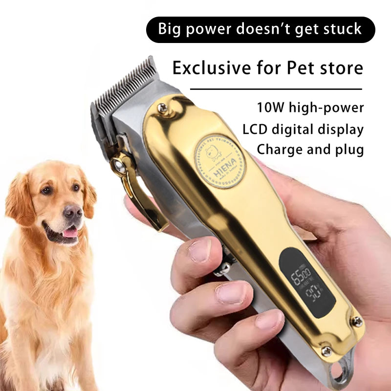 HIENA Dog Hair Clipper Professional Pet grooming Trimmer heavy duty dog Cat Shaver Cutting Machine Puppy groomer Haircut Clipper