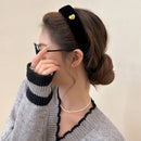 Retro Frauen Haar-Reif, Beflocktes Haarband, Französisches Liebe-Samt-Haarband, Lünetten-Mädchen-Haarband, Mode-Kopfbedeckung, Haarschmuck