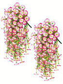 1/2/4pcs Artificial Eucalyptus Silk Flower Vine, UV-Resistant Greenery For Outdoor Hanging, Suitable For Anniversary, Graduation, Wedding, Party, Home, Office, Porch, Garden, Wall Decor In Spring & Summer
