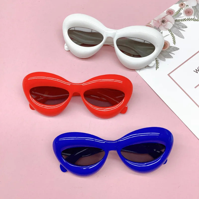 New Cat Eye Candy Color Kids Sunglasses Boys Fashion Brand Designer Oval Lens Shades UV400 Girls Yellow Pink Y2k Sun Glasses