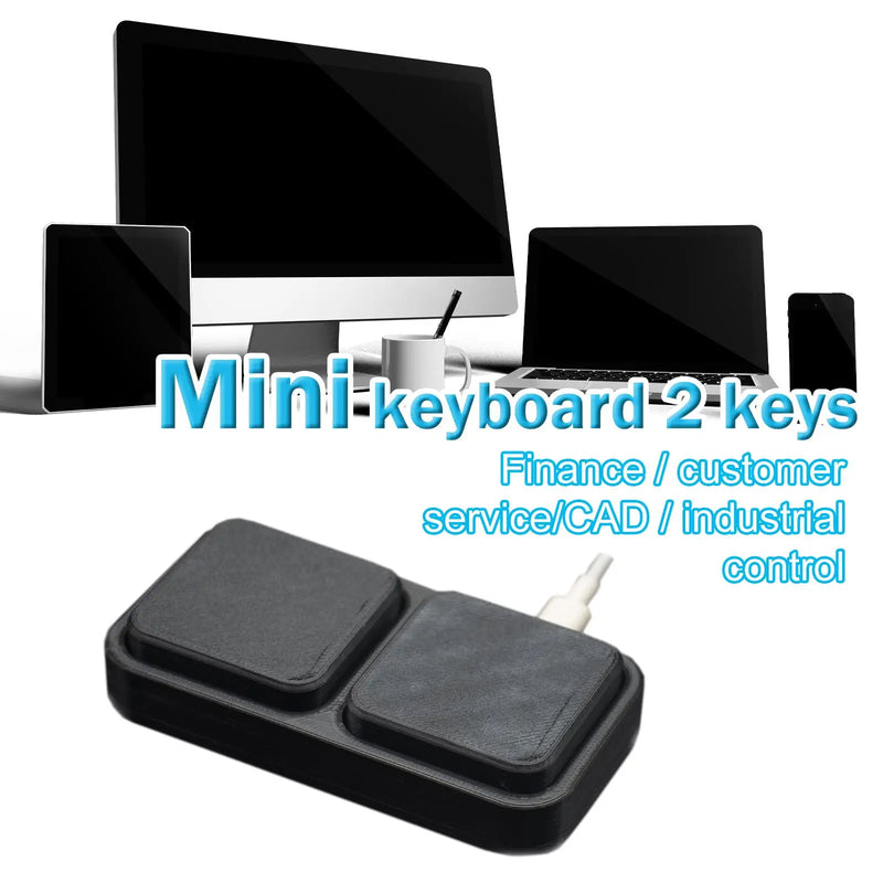 One Key USB Programmable Macro Keyboard For Windows Linux MacOS Hot Key Mouse One Key Button USB Mini 2 Key Keyboard Copy P I7S3