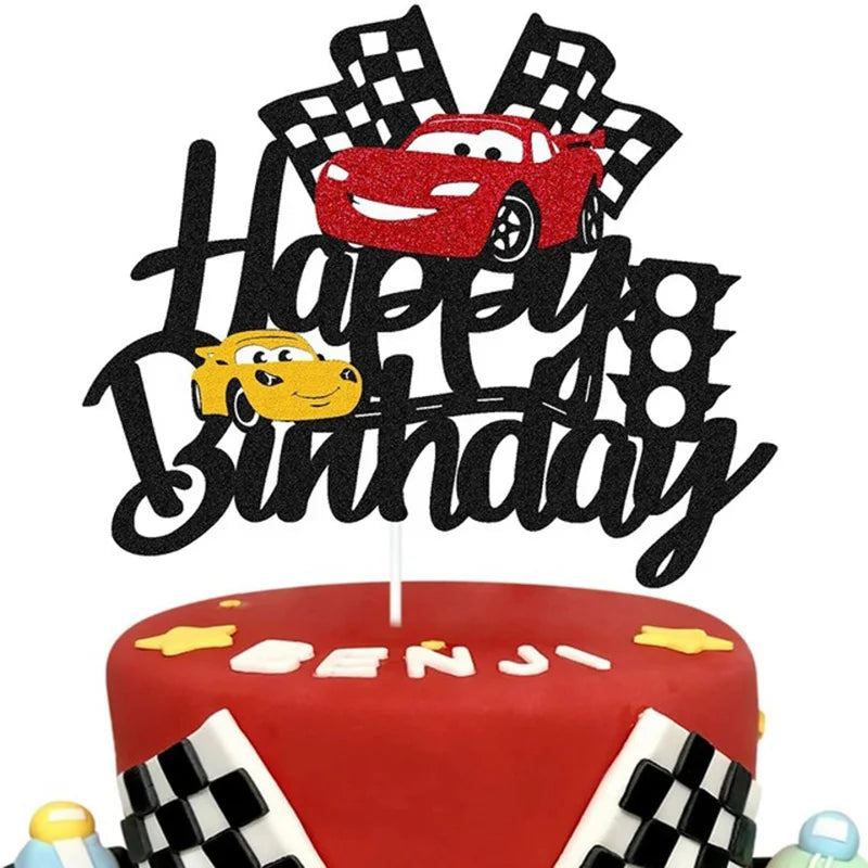 Disney Cars Birthday Party Decorations Lightning Mcqueen Disposable Tableware Set Cups Plates Balloon for Race Party Baby Shower
