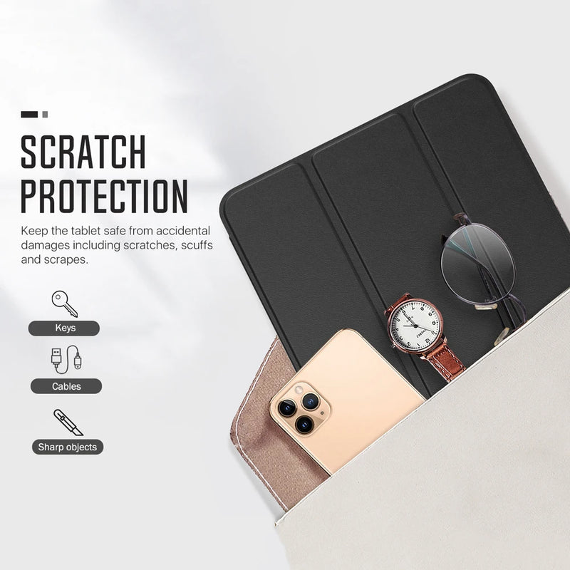 Tablet Case Funda For Samsung Galaxy Tab A 10.1'' 2016 SM-T580 SM-T585 Ultra Thin PU Leather Cover Smart Tri-fold Stand Function