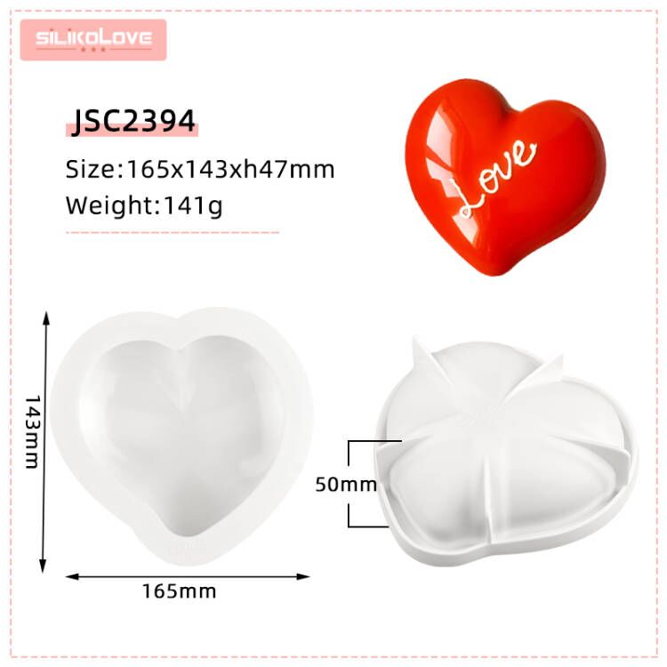 3D Diamond Love Heart Shape Mousse Cake Mold Silicone Pastry Molds for Sponge Mousse French Dessert DIY Bakeware Tools