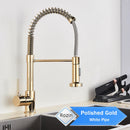 Rozin Matte Black Kitchen Faucet Deck Mounted Mixer Tap 360 Degree Rotation Stream Sprayer Nozzle Kitchen Sink Hot Cold Taps