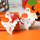 50PCS Halloween Lollipop Card Multi Pumpkin Ghost Skull Cat Lollipop Holder Halloween Party Supplies Trick Or Treat Candy Pack