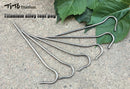 The Anchor | Ultralight Titanium Alloy Tent Stakes with Hook (8-Piece Set)