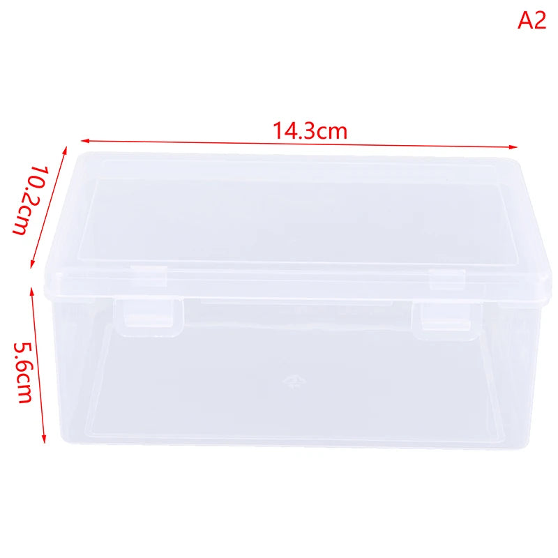 PP Storage Box Transparent Desktop Organizer Large Capacity Stickers Pencil Subpackage Holder Stationery