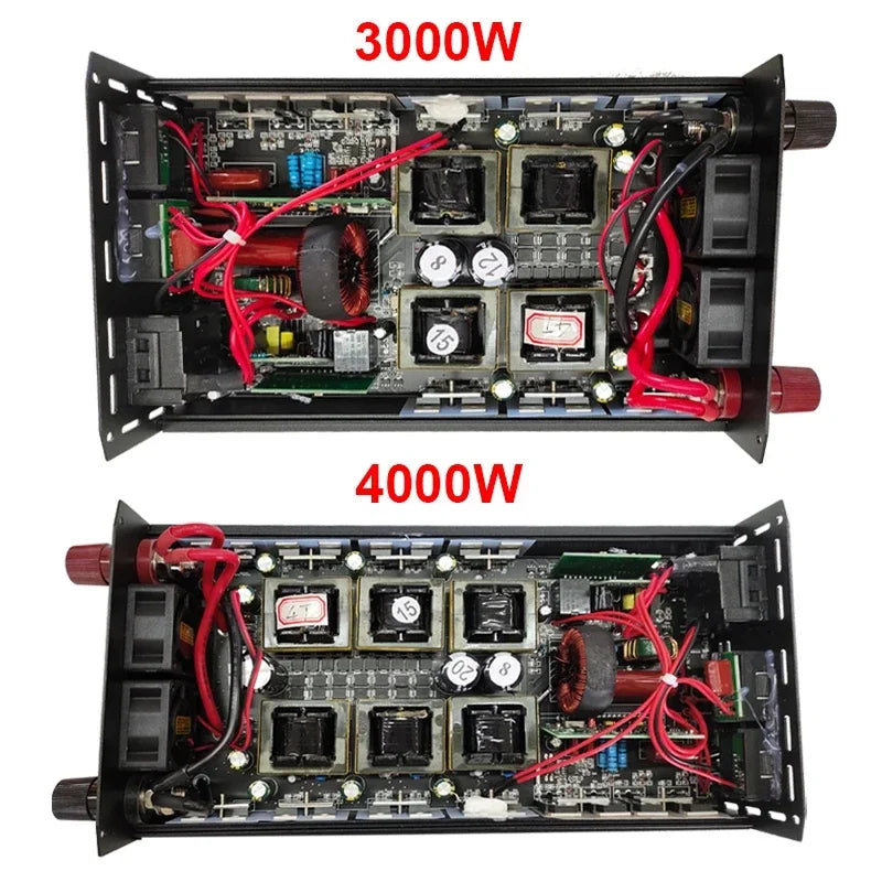 4000W 3000W 2000W 1000W Pure Sine Wave Inverter DC 12V To AC 220V 60Hz Power Car Inverter With LED Display Converter