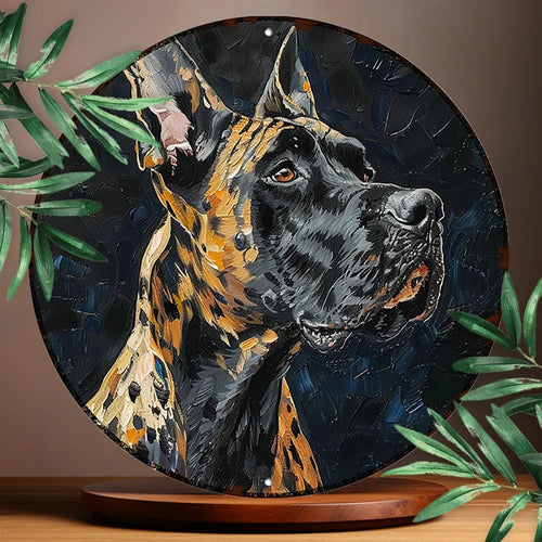 The Gentle Giant | 8-inch Great Dane Aluminum Wall Sign — UV-Resistant, Waterproof