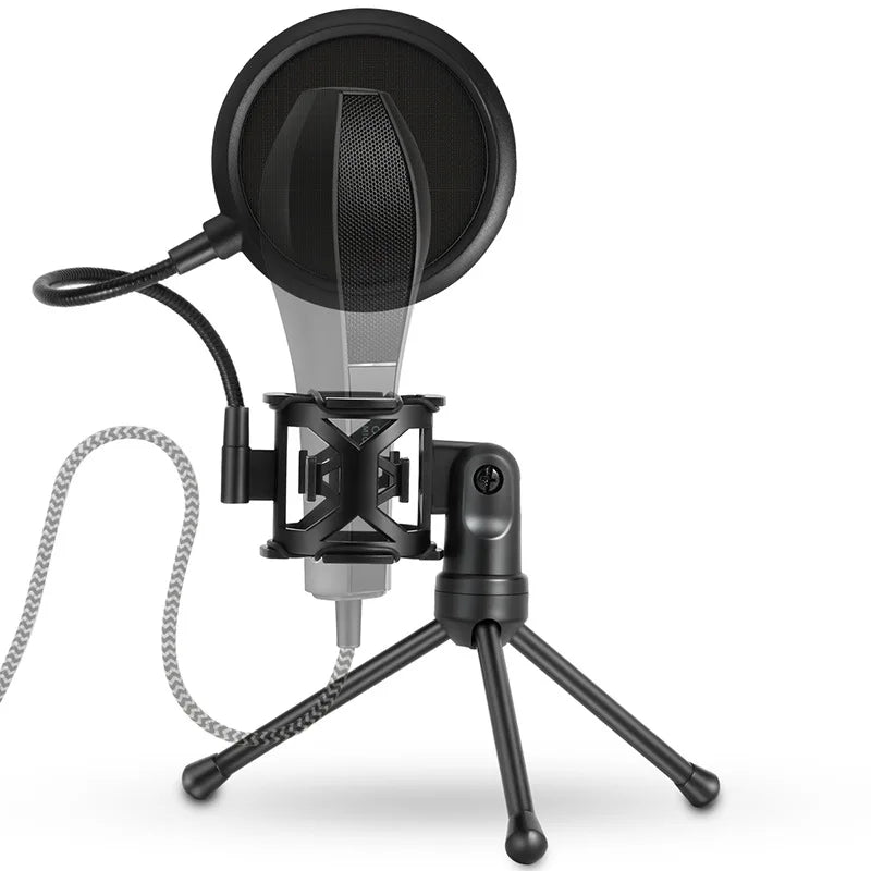 Professional Microphone Desktop Stand Recording Equipment Adjustable Shockproof Tripod Mount Table Microphone Holder