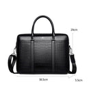 Oyixinger Men's Bag Fashion Business Briefcase For Men Crocodile Pattern Leather Handbag For 14inch Laptop Casual Shoulder Bags