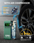 YESPER 2000A Starthilfegerät & Luftkompressor – 150PSI Reifenfüller, 12000mAh Powerbank, LED-Display, für 8L Benzin 6L Diesel