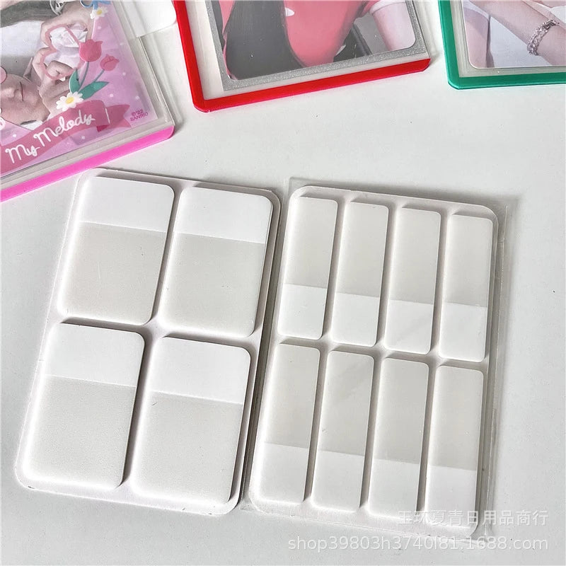 80/160 Pages Frosted Simple Pure White Index Stickers Transparent Label Stickers DIY Sticky Notes Office School Supplies