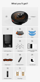 ABIR K30 Robot Vacuum Cleaner, Auto-Empty Station, Dual Lidar, 6500PA Suction,Multi-Floor Maping, Smart Home Wet Dry Appliance