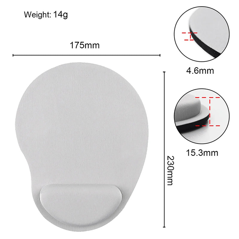 Mouse Padgel With Wrist Supportfor Office Desktop Ergonomic Solid Color Mice Mat Comfortable Mouse Pad