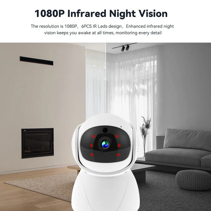 Tuya Smart 1080P 5Ghz WiFi Auto Tracking Sound Detect Security CCTV Video Baby Monitor Indoor Wireless IP Camera ONVIF