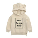 Kids Baby Girl Boy Customized Sweatshirt Add Your Text Image Long Sleeve Cotton Fleece Toddler DIY Pullover Hoodie Tops Clothes