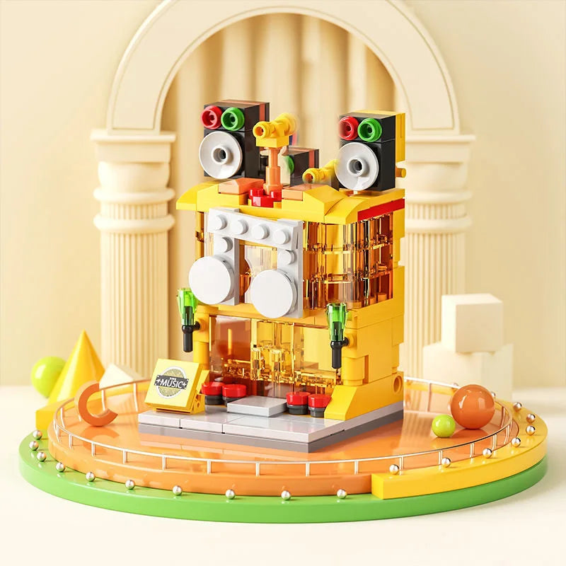 DIY Architecture Store Street View Food House Building Blocks Kit Girls Bricks Classic Movie Model Kids Toys For Children