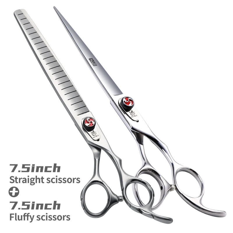 Fenice 7.0/7.5 inch Professional Dog Grooming Scissors JP440C Cutting Thinning Shears Pets Supplies for Pet Beauticians Groomers