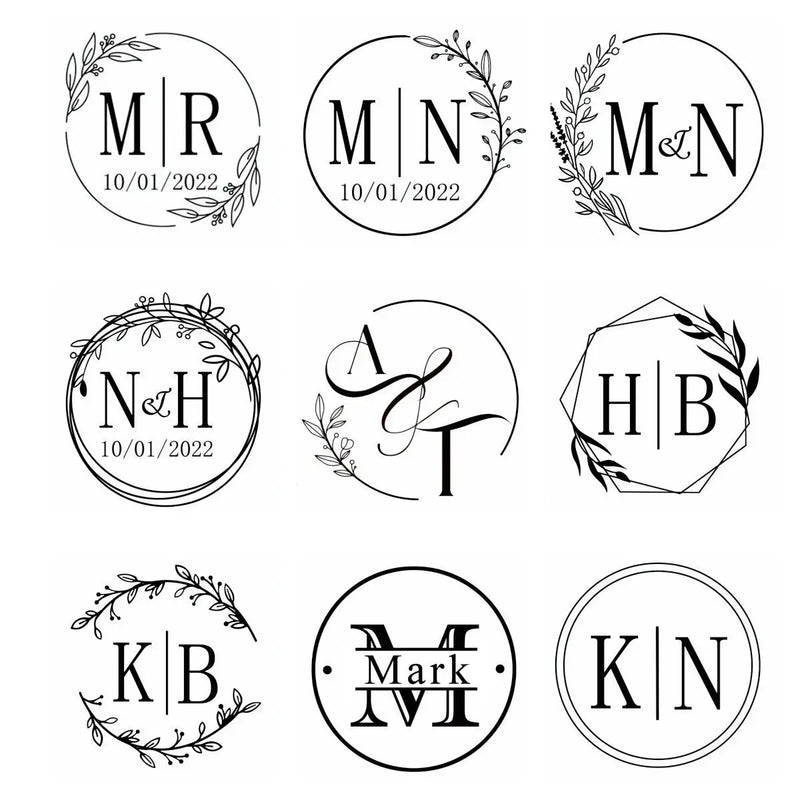 96 Pcs Personalized Round Circle Label Stickers Custom Name Date Thank You Stickers for Bridal Shower Party Favors