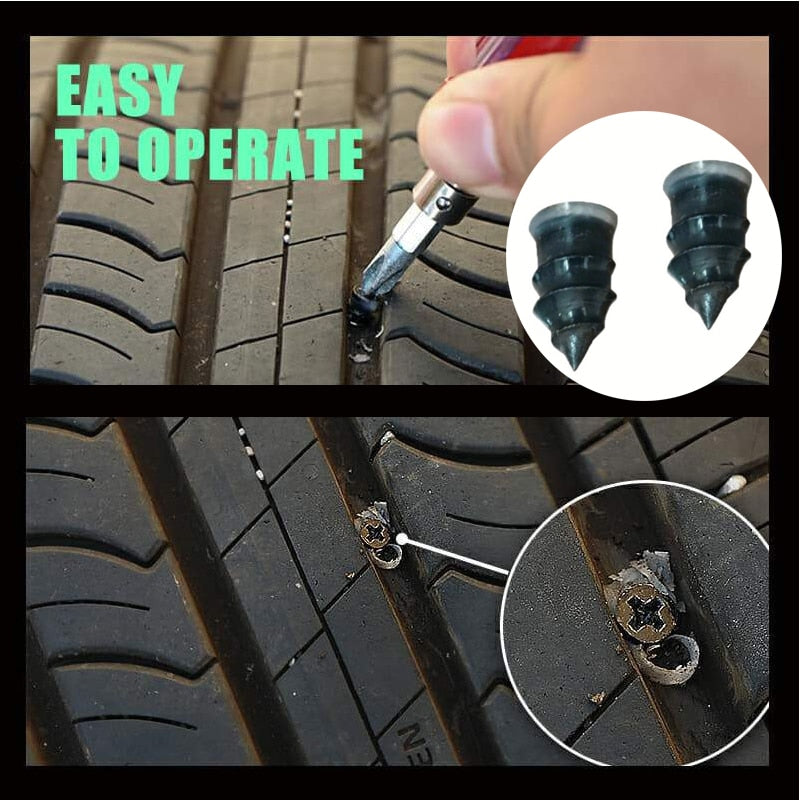 5/10pcs Vacuum Tyre Repair Nail Tire Puncture Screws Motorcycle Fitting Set Tubeless Wheel Repairs Punctures Kit Patches for Car