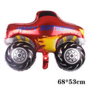 Cartoon Car Balloons Train Fire Truck Tank Engineering Car Tractor Aluminum Film Balloon Birthday Party Baby Shower Toy