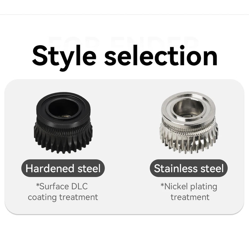 CR K1C Extruder K1 Gear All Metal Filament Drive Gear for Creality K1 Max Extruder Nickel Plated DLC Coating High Hardness Wear