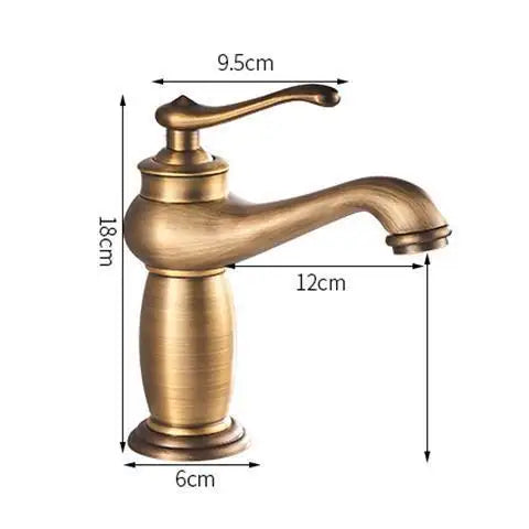 Luxury Europe style antique gold bathroom basin faucet Mixers Taps single handle magic lamp cold and hot water kitchen faucet