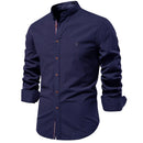 New Spring Summer Men's Cotton Linen Shirt Solid Color Long Sleeve Japanese Style Casual Business Fashion Breathable Daily Tops