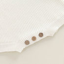 Infant Knit Jumpsuit with Long Sleeves and Round Neckline Solid Color Baby Romper Sweater Bodysuit for Cozy Outfit