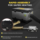 TB10pro 8KW 12/24/220V Diesel Auxiliary Heater with CO Alarm Portable plateau Night Heater for Car RV Camper Tent Home Garage