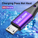 USLION 3A Fast Charging Micro USB Cable Fast Charge USB Data Cable Cord for Xiaomi Redmi Android Cell Phone Micro usb Data Line