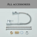 The Minimalist Retractable Kitchen Faucet in Brushed Stainless