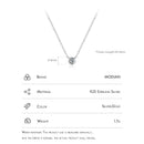 MODIAN 925 Sterling Silver Simple 4mm Zircon Link Chain Pendant Necklace Fine Jewelry Fashion Choker Necklace For Women