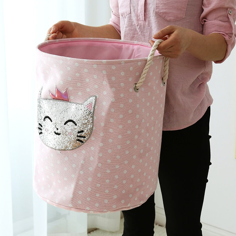 Foldable Laundry Basket for Dirty Clothes for kids baby Toys canvas wasmand large storage hamper kids baby Home Organizer