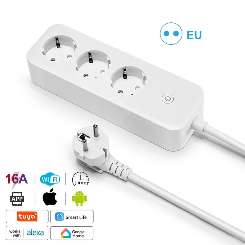 Smart socket WiFi Power Strip Multi Plug With 4 Plug 4USB Port Compatible With alexa google home Smart home Tuya Smart smartlife