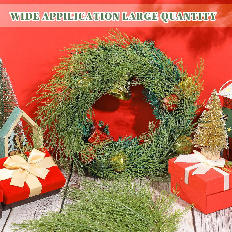 10/20pcs Pine Branches Artificial Plants Christmas Wedding Home Tree Decorations DIY Handcraft Bouquet Gift Box Fake Plants