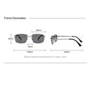 New Rimless Metal Frame Gradient Men's Sunglasses Punk Luxury Women's Eyewear Small Rectangle Sun Glasses for UV400 Driving