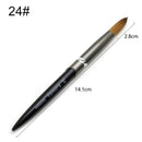 TIANMI Pure Kolinsky Hair Manicure Nail Tool Round Metal Handle Carving Drawing Brushes Salon Professional Painting Nail Brush