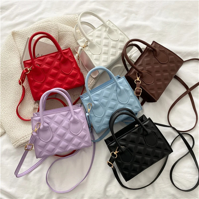 Women's Crossbody Bag One-shoulder Small Square Bag Retro Texture Bag New Trendy Fashion Simple Personality Hand Messenger Bag