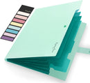 Expandable File Folder, Letter Size Organ Organizer, 5 File Pockets, Portable Organizer for School Office Supplies