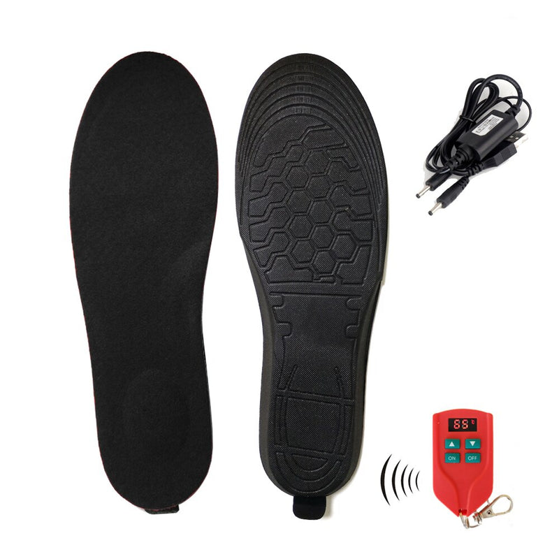 New Wireless Control Electric Heating Thermal Insoles Winter Warm Velvet 1800mAh Increase Heated Insoles for Men Women Shoe Pads