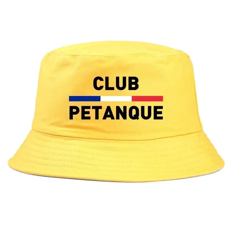 Fashion French Petanque Club Bucket Hat Unisex Adult Outdoor Sport Activities Panama Hat Man Woman Reversible Fisherman Cap Bob
