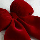 Big Velvet Red Bow for Christmas Tree Decoration Valentine's Day Wedding Fences Stairs Fireplaces Festival Christmas Deco