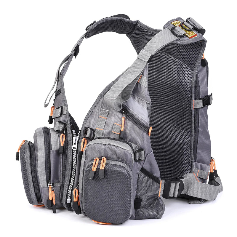 Mesh Fly Fishing Vest Multifunction Breathable Backpack Fishing Vest Fast Drying Lure Reel Fishing Gear Vests